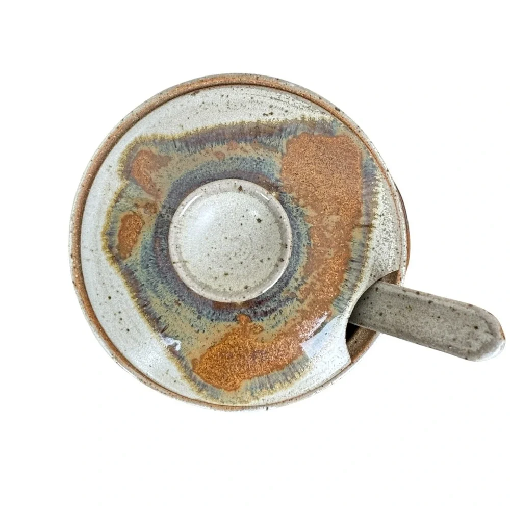 Earthy Studio Pottery Soup Tureen Ladle Set Stoneware‎ Rustic Handmade Ceramic